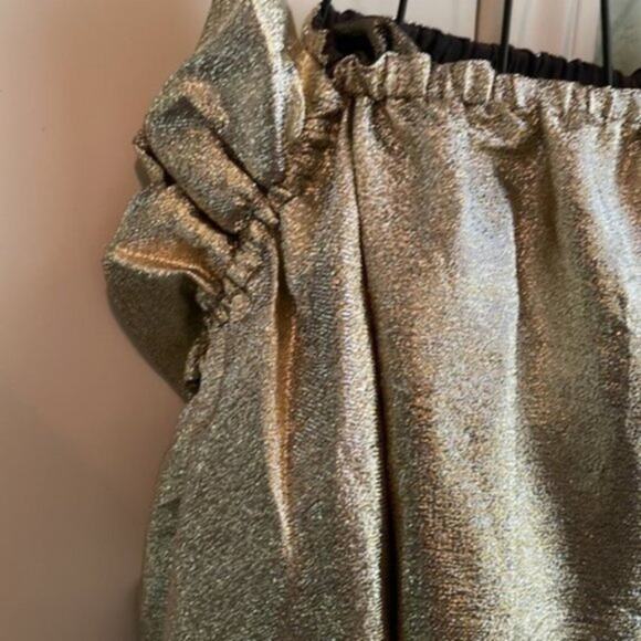Stella McCartney Lurex Gathered Brynn skirt Gold size 4 - Picture 7 of 10
